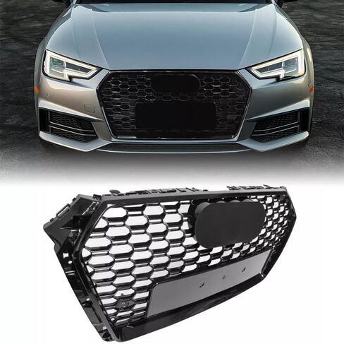 RS4 Style Honeycomb Mesh Hex Grille Black Fit for A D A4/S4 B9 2017-2019 in Kuwait