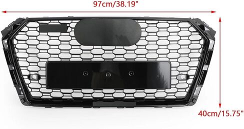 RS4 Style Honeycomb Mesh Hex Grille Black Fit for A D A4/S4 B9 2017-2019 in Kuwait