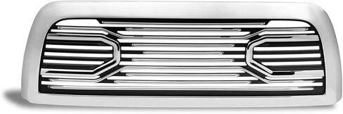 Armordillo Big Horn Horizontal Style Front Hood Bumper Grille Compatible With 2010 2011-2018 Dodge Ram 2500/3500 / 4500/5500|8738665|Chrome in Saudi Arabia