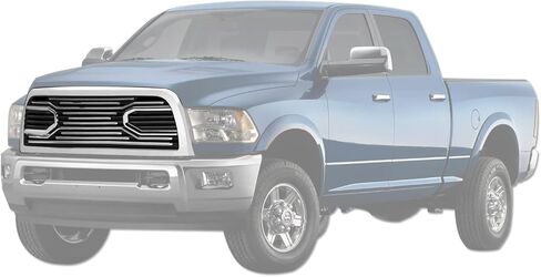 Armordillo Big Horn Horizontal Style Front Hood Bumper Grille Compatible With 2010 2011-2018 Dodge Ram 2500/3500 / 4500/5500|8738665|Chrome in Saudi Arabia