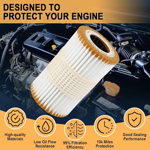 Premium Oil Filter, Compatible with Audi 2017-2019 Q7, 2016-2018 A6 Quattro, 2016 A6, 2016 A7, 2016-2018 A7 Quattro, 2015-2016 A8, 2016-2019 A8 Quattro in Saudi Arabia