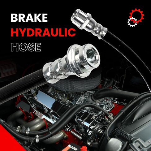 Arrhythmic Front Brake Hydraulic Hose - 2PCs Automotive Replacement Brake Hoses for Ford F800 LPO 5.9L 1995-1998, for Ford LNT9000 10.0L 1984-1997, for Ford LNT9000 10.3L 1990-1997 in Kuwait