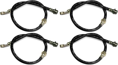 Arrhythmic Front Rear Brake Hydraulic Hose - 4PCs Automotive Replacement Brake Hoses for Chevrolet K5 Blazer 4.1L 4WD 1981 1982, for Chevrolet K5 Blazer 5.0L 4WD 1981 1982 in Kuwait