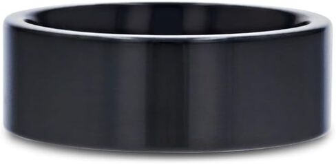 NEO Flat Black Titanium Wedding Ring - 8mm in Saudi Arabia