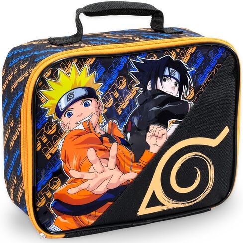 Naruto Backpack with Lunch Box - Bundle with 16" Anime Backpack, Lunch Bag, Stickers, Water Bottle, More | Naruto School Bag for Kids, Boys, Girls in Kuwait