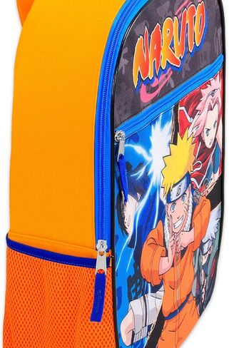 Naruto Backpack with Lunch Box - Bundle with 16" Anime Backpack, Lunch Bag, Stickers, Water Bottle, More | Naruto School Bag for Kids, Boys, Girls in Kuwait