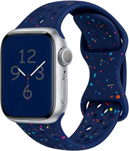 Watchondband Silicone متوافق مع Apple Watch Band 49mm 45mm 44mm 42mm 41mm 40mm 38mm ، حزام ساعة رياضية ناعمة للتنفس لسلسلة Iwatch 9 ، Ultra 2 ، Ultra 8 7 6 5 4 3 2 1 SE للنساء Man Man in Kuwait