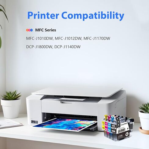 LC401XL LC401 8-Pack High-Yield Ink Cartridges Replacement for Brother LC401XL Ink Cartridges for MFC-J1010DW MFC-J1170DW MFC-J1012DW Printer in Saudi Arabia
