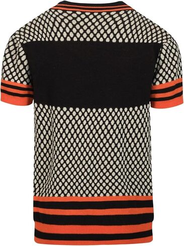 تيشيرت رجالي من OXKNIT بأكمام قصيرة، طراز الستينيات من طراز Mod، قمصان بنمط النمر ذات طابع شخصي عتيق، قمصان قطنية برقبة على شكل حرف V in Kuwait