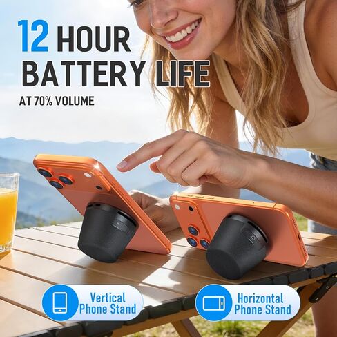 مكبر صوت بلوتوث المغناطيسي مصغرة ، حامل هاتف محمول مع الحبل ، مكبر صوت مغناطيسي داخلي 5W وضوء RGB متعدد ، حلقة مغناطيسية موهوبة لحالة الهاتف ، تشغيل بطاقة TF ، مكبر صوت محمول بلوتوث in Kuwait