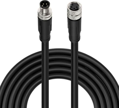 M8 A Code 4 Pin Sensor Camera Cable Aviation Inserts Cable Connector Screw Plug Connect PVC Male Female Extension Cable for Industrial Cameras 3M/9.8FT in Kuwait
