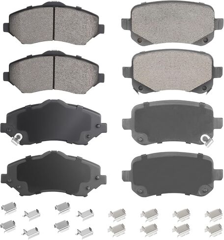 Front Ceramic Rear Semi-Metallic Disc Brake Pads Set for Dodge Journey 2009-2012,for Grand Caravan 2008-2012,for Chrysler Town/Country 2008-2012,for VW Routan 2009-2012 8PCS(With Hardware) in Saudi Arabia