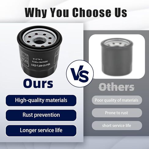 15410-MFJ-D01 15410-MFJ-D02 15410-MCJ-003 استبدال فلتر الزيت متوافق مع محرك Hon-da GXV530 GXV530R ES6500 / لـ Jo-hn Dee-re M806418 لـ Kaw-as-aki (3 قطع) in Kuwait