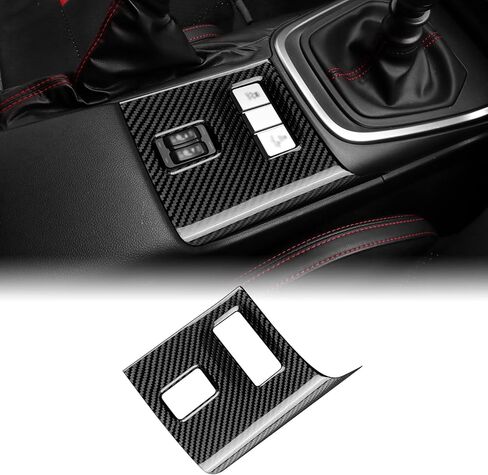 ألياف الكربون الصلبة AIRSPEED لسيارة Toyota GR86 Subaru BRZ 2021 2022 2023 2024 2025 غطاء زر التحكم في تسخين مقعد السيارة وحدة التحكم المركزية ملحقات الديكور الداخلي، أسود، ناقل حركة يدوي in Saudi Arabia