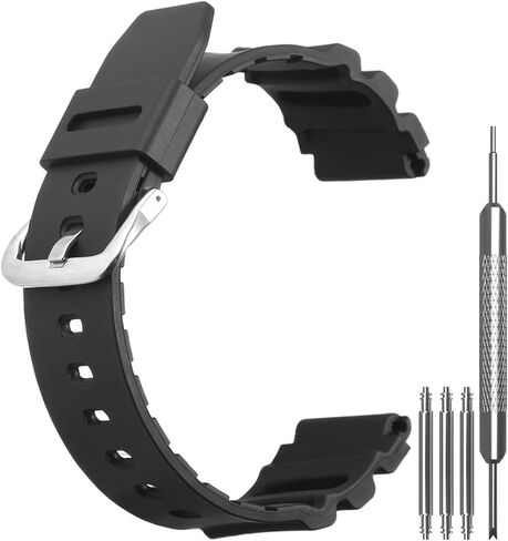 Men's 22mm Diver Watch Strap Replacement Compatible with Casio MDV106 Series Resin Band | MDV-106/AMW320/MTP-VD01 Rubber Watch Band in Saudi Arabia