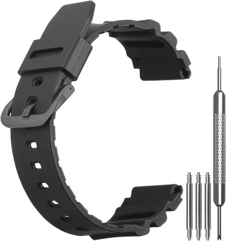 Men's 22mm Diver Watch Strap Replacement Compatible with Casio MDV106 Series Resin Band | MDV-106/AMW320/MTP-VD01 Rubber Watch Band in Saudi Arabia