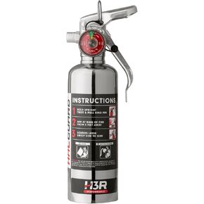 HalGuard Compact Fire Extinguisher for Vehicles, Race Cars & Trucks | Clean Halotron, No Powder, No Mess | Rechargeable & Safe for Engine, Interior, Electronics | UL Listed | Red 1.4 lbs in Kuwait