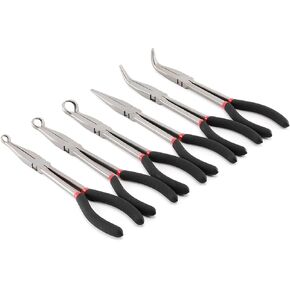 AIRTOON 6-Piece 11" Hose Gripper Plier & Long Reach Pliers Set, Straight, 45, 90-Degree Angle, 5/16-Inch, 1/2-Inch, 3/4-Inch Dia, Extra-long Pliers for Hard-to-Reach Narrow Spaces in Kuwait