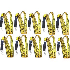 NewCharms Thirty (30) of Lanyards Crime Scene Do Not Cross - Metal Clasp and Quick Release Included - Forensic ID Keychains in Kuwait