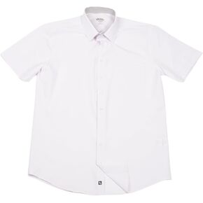 Hustle Dress Shirt – Men’s Short Sleeve – 4-Way Stretch – Slim Fit – Wrinkle & Stain Resistant – White in Saudi Arabia