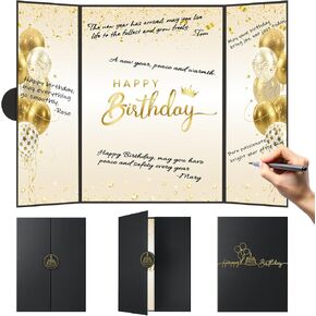 زينة عيد الميلاد باللونين الأسود والذهبي من WNINK، علامة توقيع بديلة لكتاب ضيف عيد ميلاد سعيد جامبو، كتاب تسجيل دخول كبير لضيف عيد الميلاد للنساء والرجال، تزيين حفلات أعياد الميلاد وهدية تذكارية in Kuwait