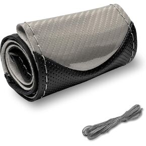 Car Steering Wheel Cover, 14.5-15 Inch Anti-Slip Carbon Fiber Pattern Steering Wheel Protector, Breathable Comfortable Microfiber Leather Wheel Wrap for Most Vehicles (Red) in Kuwait