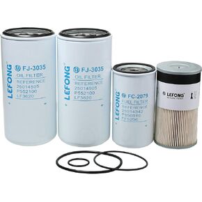4 Pcs TONNISI ST-1014 Oil & Fuel & Water Separator Filter Kit Replaces P552100, P556916, P550467 Compatible With many Detroit Diesel Series 60 Applications in Kuwait