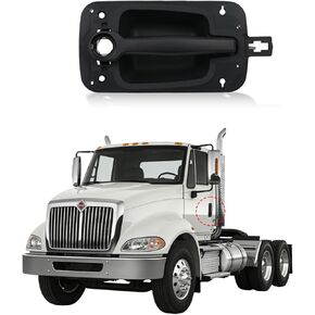 Front Exterior Door Handle Cover Left or Right Side for Truck International ProStar 2008-2014 4100 4200 4300 4400 7300-8600 CXT MXT RXT, OEM Fit, Textured Black, Replace 3747732C1, 1 Pack in Kuwait