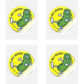 Pack of 4-3 Inch Stickers - Vintage Scratch and Sniff Sticker Dill Pickle Dill on Sticker - Waterproof Vinyl Sticker Decal – Ideal for Car, Laptop, Phone, Skateboard, Windows & More in Saudi Arabia