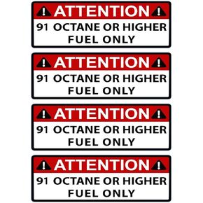 Kramer 91 Octane or Higher Only Vinyl Decal Sticker High Perf Gas Door Label 3 х 1 in. Set of 4 in Kuwait