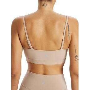 Womens Adjustable Strap Padded Sports Bra Light Support Scoop Neck Yoga Soft Bralette Comfort Loungewear Crop Top in Kuwait