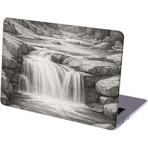 متوافق مع جهاز MacBook Air مقاس 13.6 بوصة، حافظة صلبة مع غطاء لوحة مفاتيح وواقي شاشة (A2681، شريحة M2 / A3113، شريحة M3 / A3240، شريحة M4، إصدار 2022-2025) - Waterfall MC21235 in Kuwait