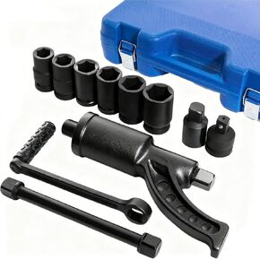 YUNGTEE Torque Wrench,7 Pcs 1" Drive Heavy Duty Torque Multiplier Wrench Set with 21-41mm Sockets Set,4800 NM 1:64 Labor Saving Lug Nuts Remover for Semi Truck & RVs in Saudi Arabia