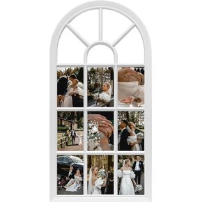 إطارات صور مجمعة مقوسة من J.M.Deco لديكور الحائط، تحمل 9 قطع مقاس 4 × 6 صور، إطار صورة معلق على الحائط - ذهبي قديم in Kuwait