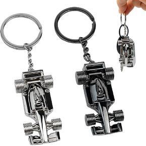 2PCS F1 Keychain, Formula 1 Racing Keychain, Ferrari Keychains Gifts for Men Boyfriend Father, Ferrari Themed F1 Metal Car Model Keychains Accessories for Car Enthusiasts and Collectors in Kuwait