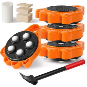 عجلات صغيرة لنقل الأثاث - مجموعة رفع الأثاث تدور 360 درجة، قاعدة ذاتية الضبط تمنع البكرة من الانفصال عن أرجل الأثاث in Kuwait