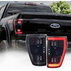 Morimoto XB LED Taillight OEM Upgrade Fits 2021-2023 Ford F-150, Plug and Play BLIS Compatible Smoked Taillight Assemblies with LED Turn Signal & UV Coated Lens (LF735.2) in Kuwait