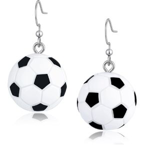 World Soccer Cup Earrings for Women, Football Sports Drop Dangle Earrings Silver Statement Earrings Jewelry for Womens Trendy in Kuwait