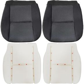 GXARTS Cloth Front Driver and Passenger Side Bottom Seat Cover & Both Bottom Foam Cushion Replacement Black #19C Fit for Chevy Silverado Avalanche Suburban Tahoe GMC Sierra Yukon 2007-2014 in Saudi Arabia