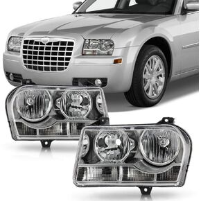 ACANII - For 2005-2010 Chrysler 300 Halogen Headlights Headlamps Head Lights Lamps Replacement Driver + Passenger Side in Kuwait