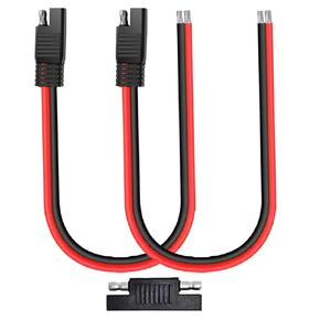 2 Pack 10AWG SAE Connector, 1FT SAE Single Plug Quick Disconnect Connector for Solar Panel, Motorcycle, Car, RV in Kuwait