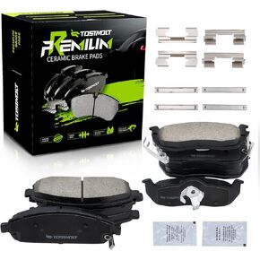 New 8pcs Complete Front+Rear Super Quiet Shimmed Slotted Ceramic Disc Brake Pads Set w/Installation Hardware Compatible With 06-10 Jeep Commander 05-10 Grand Cherokee (Except SRT/SRT8) in Kuwait