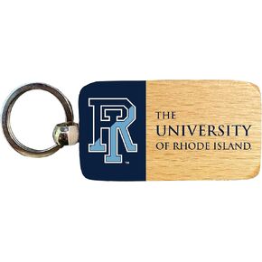R and R Imports Rhode Island University 2.5"x 1" Wooden Keychain Officially Licensed Collegiate Product in Kuwait
