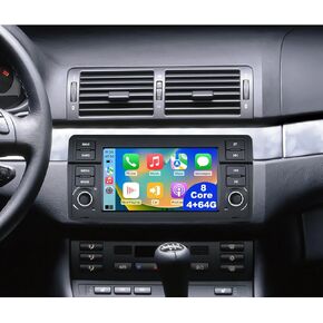 [8-Core 4+64g] Android 13 Stereo للسيارة لـ BMW E46 1998-2006 3 سلسلة مع Carplay Android Auto 59 موضوع لمسات اللمس 7 بوصة Bluetooth 5.0 FM/RDS Network DSP 32EQ AI Voice GPS in Kuwait