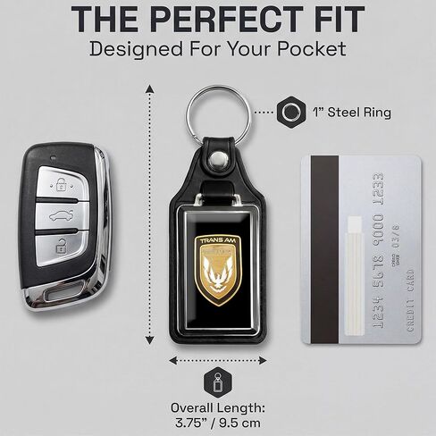 Brotherhood 1989 Compatible with Pontiac Trans Am Gold Emblem Design Keychain Key Holder Key Ring For Men Heavy Duty Car Keyring For Men and Women in Kuwait
