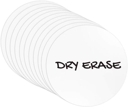 Better crafts Dry Erase Round Magnetic Shelf Labels - Dry Erase Round Magnets - Magnetic Name Tags 2inches White (12 Pack) in Kuwait