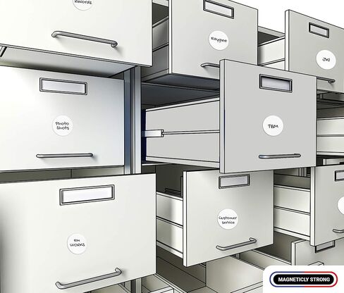 Better crafts Dry Erase Round Magnetic Shelf Labels - Dry Erase Round Magnets - Magnetic Name Tags 2inches White (12 Pack) in Kuwait