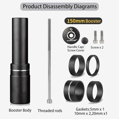 Bike Stem Riser,Adjustable MTB Stem,28.6mm Bike Fork Aluminum Adjustable 150mm,Bike Stem 31.8mm,Adjustable 120 Degree 120mm,Suitable for Mountain Bike, Road Bike, MTB, BMX in Kuwait