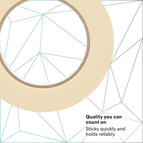 3M Masking Tape 2307, Tan Color, General Purpose, Rubber Adhesive, Crepe-Paper Backing, 24 mm x 55 m, 5.2 mil, 1 Roll in Saudi Arabia
