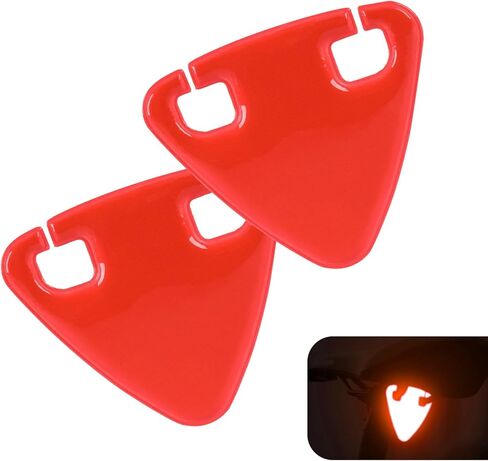 2 PCS Reflective Yield Symbols, High-Visibility Bike Triangle Sign, Night Riding Warning Signs, Safety Reflective Stickers for Bicycles, Mountain Bikes (Red) in Kuwait